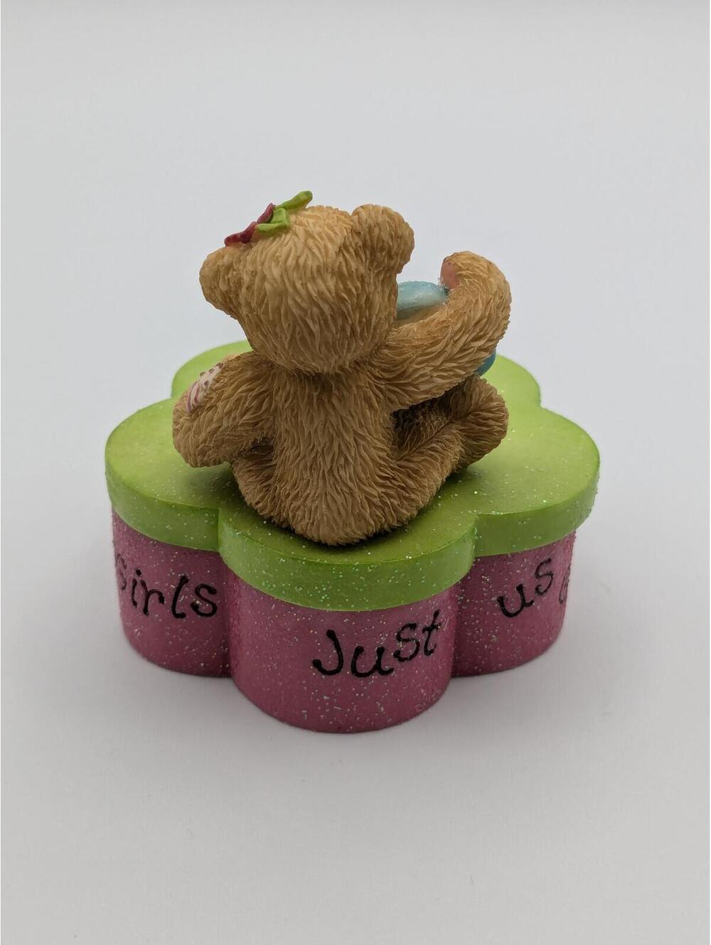 Cherished Teddies Just Us Girls (846090) 2001, Covered Trinket Box - Picture 3 of 7